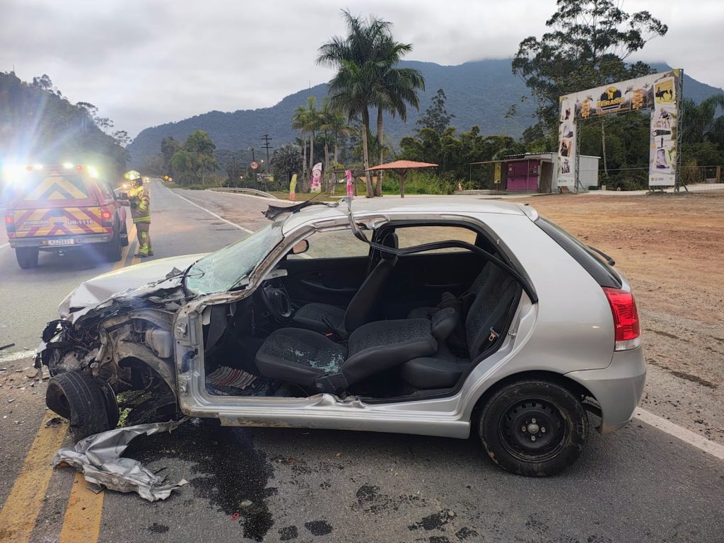 Grave acidente na Serra de Corupá