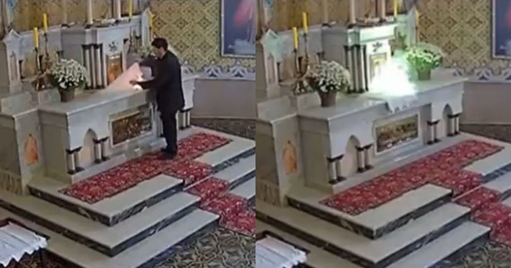 Homem detona explosivo no altar de igreja em Itaiópolis; polícia já identificou o suspeito
