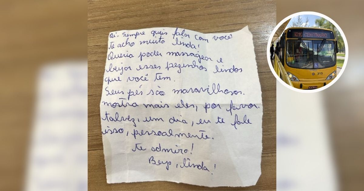 ‘Homem incomoda mulheres e meninas com bilhetes íntimos em ônibus de Criciúma